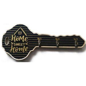 Home Sweet Home Key Holder Wall Decor in Black